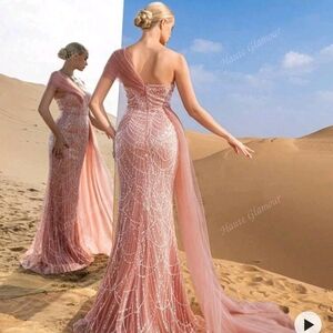 Elegant Pink Evening Gown